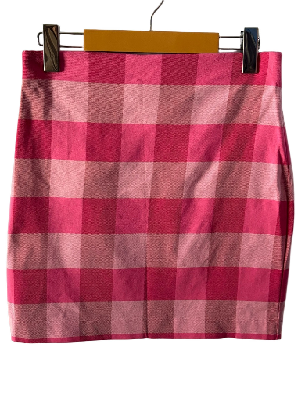 Autres Filles Other Girls Pink Check Plaid Pull-On Mini Skirt XS Y2K Feminine